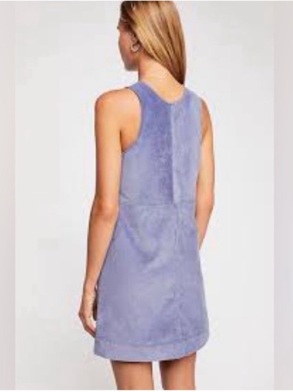Free People Rolling Thunder Corduroy Dress V-Neck Button Up Retro 70s Vibe - Picture 4 of 7